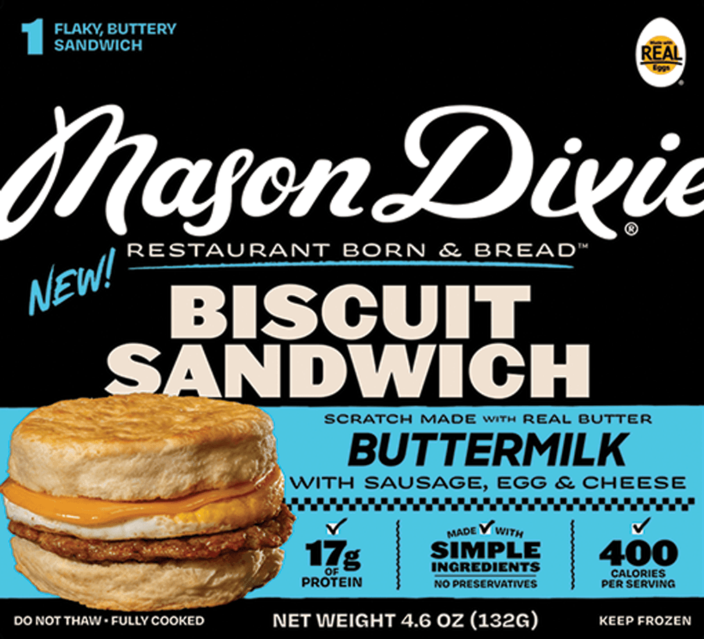 Mason Dixie Foods Buttermilk Biscuit Sandwich with Sausage, Egg, & Cheese